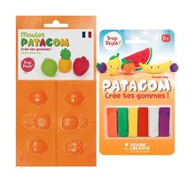 Gomme à modeler et moules Patagom - Fruits