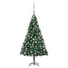 vidaXL Arbre de Noël artificiel pré-éclairé et boules vert 120 cm PVC