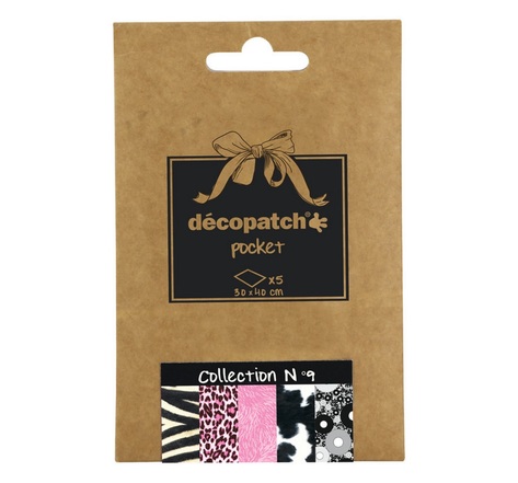 Décopatch - Déco Pocket 5 feuilles 30x40cm - Collection N°9