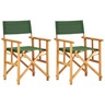 Vidaxl chaises de metteur en scène 2 pcs bois massif d'acacia vert