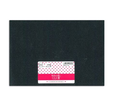 Flex thermocollant à paillettes - noir - 30 x 21 cm