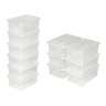 Tectake 12 boîtes de rangement plastique