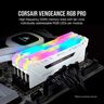CORSAIR Mémoire PC DDR4 - Vengeance RGB Pro Series 16Go (2x8Go) - 3200 MHz - CL16 - Blanc (CMW16GX4M2C3200C16W)