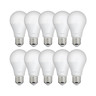 Lot de 10 ampoules led a60  culot e27  9w cons. (60w eq.)  lumière blanc neutre