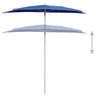 Vidaxl demi-parasol de jardin avec mât 180x90 cm bleu azuré