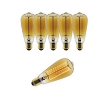 Lot de 6 ampoules Déco filament carbone Edison 25W E27 2700K (blanc chaud)