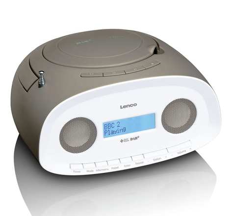 Lenco radio dab+ portative avec lecteur cd / mp3 scd-69 taupe