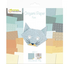 Papier origami avenue mandarine 60 feuilles 20 x 20 cm 70g thème renard