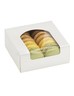 (lot   50 boîtes) boîte pâtissière avec fenêtre en cellophane 10 x 10 x 4cm