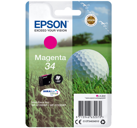 EPSON 34 Encre Magenta 4,2ml Blister Singlepack 34 Encre Magenta DURABrite Ultra 4,2ml Blister
