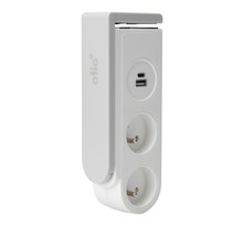 Bloc multiprise Gekko clipsable avec chargeurs USB Blanc - OTIO