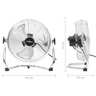 Vidaxl ventilateur de sol 3 vitesses 45 cm 60 w