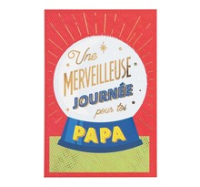 Carte Fête Des Pères - Une Merveilleuse Journée Pour Toi Papa - Draeger paris