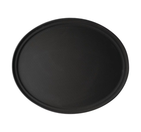 Plateau de service antidérapant oval noir - 600 mm - camtread cambro - fibre de verre
