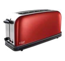 Russell hobbs grille-pain fente longue colours plus rouge flamme 1000w