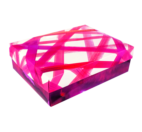 Boîte cadeau rectangulaire - rose