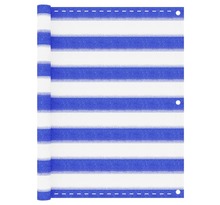 Vidaxl écran de balcon bleu et blanc 75x600 cm pehd