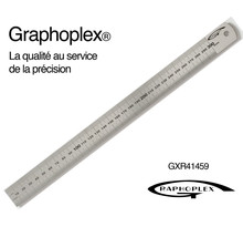 Réglet acier épais ép = 1mm l = 24mm L = 30cm - Graphoplex