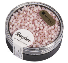 Delica-rocailles, 2,2mm àŠclat de perle, boîte, rosé, 6g