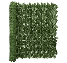 Vidaxl écran de balcon avec feuilles vert foncé 300x100 cm