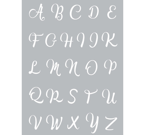 Pochoir silkscreen pour pâte polymère alphabet