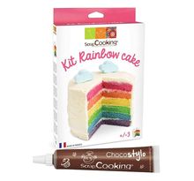 Kit Rainbow Cake + 1 Stylo chocolat