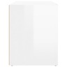 vidaXL Table de chevet Blanc brillant 60x36x45 cm Bois d’ingénierie