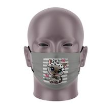 Masque Bandeau Enfant - Chaton Gris - Masque tissu lavable 50 fois