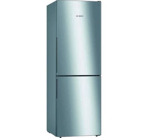 Bosch kgv33vleas - réfrigérateur congélateur bas - 288l (194+94) - froid brassé - l 60cm x h 176cm - inox