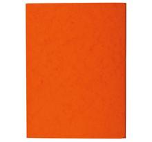 Chemise Carte Lustée à rabats format 24 x 32 cm sans élastique Orange COUTAL