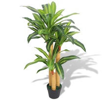 vidaXL Plante artificielle avec pot Dracaena 100 cm Vert