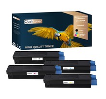 Qualitoner x4 toners 43034808 (noir + cyan + magenta + jaune) compatible pour oki