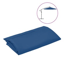 Vidaxl tissu de remplacement pour parasol déporté bleu azuré 300 cm
