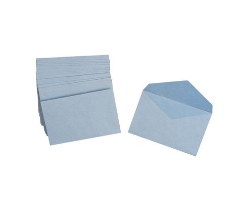 Enveloppe papier, 90 x 140 mm, 70 g/m² bande auto-adhésive, bleu (paquet 1000 unités)