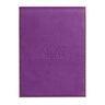 Porte-bloc + bloc N°12 violet, 8,5x12,  ligné, 80 Feuilles Détachables, -Crayon - Simili Cuir
