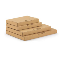 Boîte postale extra-plate carton brune avec fermeture adhésive 35x25x2,5 cm (colis de 50)