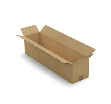 Caisse carton longue simple cannelure à grande ouverture raja 80x20x20 cm (lot de 10)