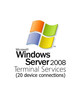 Microsoft windows server 2008 terminal services (20 device connections) - clé licence à télécharger