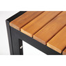 Table carrée en acier & acacia 800 mm - bolero -  -  800x800x740mm