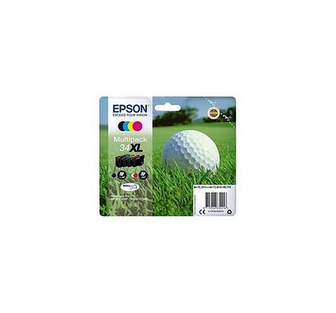 Epson 34xl c13t34764010 pack 4 cartouches noir/couleurs (balle de golf)