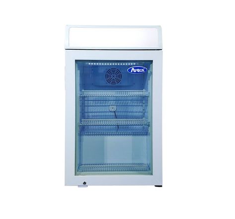 Mini armoire réfrigérée - atosa - r290acier1 porte595vitrée/battante