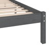 Vidaxl cadre de lit gris bois de pin massif 100x200 cm