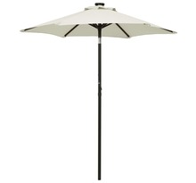 Vidaxl parasol avec lumières led sable 200x211 cm aluminium