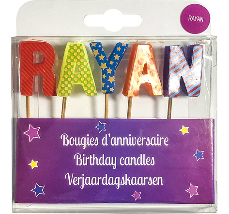Bougies d'anniversaire Rayan