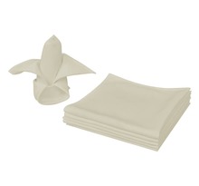 Vidaxl serviettes de table 10 pcs crème 50x50 cm