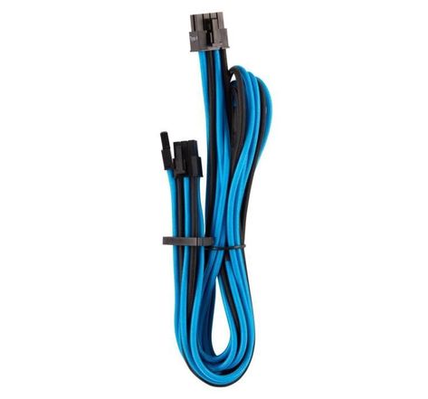 CORSAIR Câbles Pcle (connecteur simple) a gaînage individuel CORSAIR Premium - Bleus/Noirs (CP-8920249)