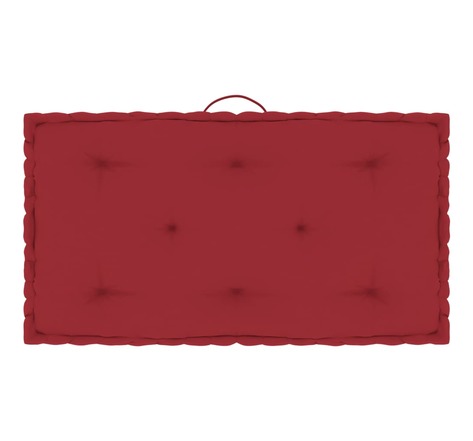 Vidaxl coussin de plancher de palette rouge bordeaux 73x40x7 cm coton