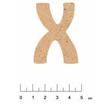 Alphabet en bois mdf adhésif 5 cm lettre x