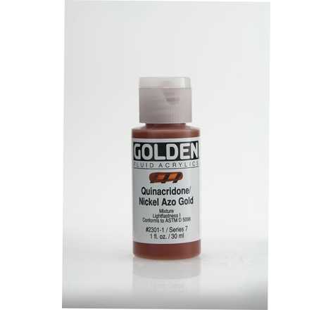 Peinture acrylic fluids golden vii 30ml or quinacridone nickel azo