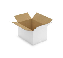 Caisse carton blanche simple cannelure RAJA 50x35x30 cm (colis de 25)